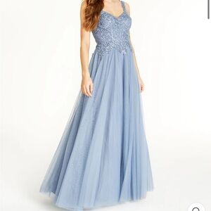 Slate Blue Gown Size 15 Say Yes TLC Formal Prom NWT